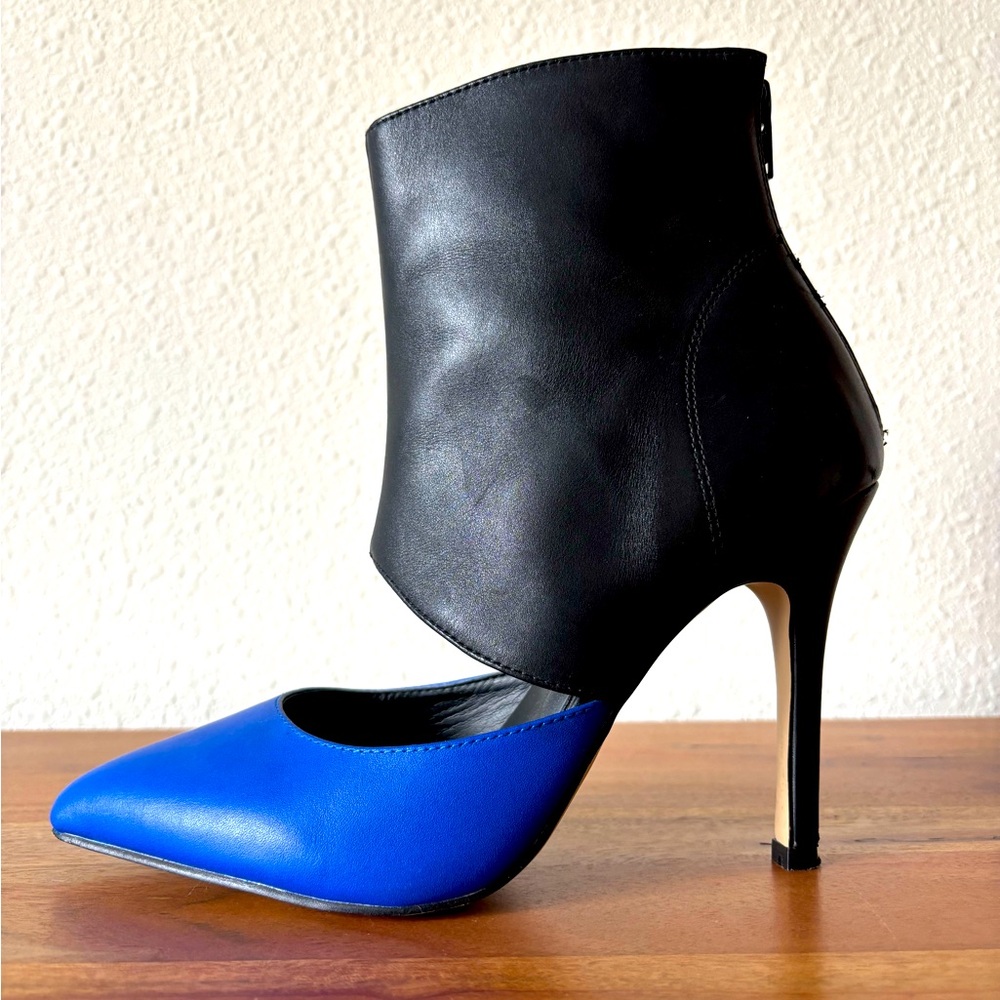 Aldo Black and Blue Cutout Stiletto Booties